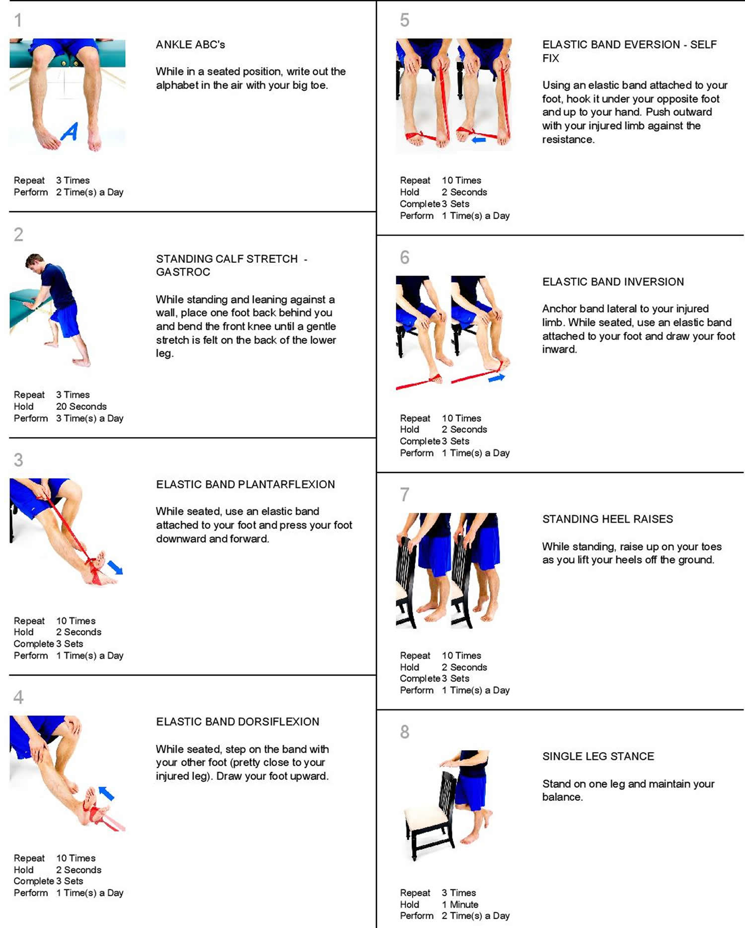 Ankle Injury Exercises — Chelsea and Westminster Hospital NHS Foundation  Trust